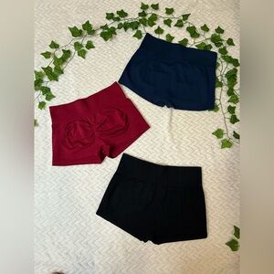 Stylish Women's Shorts - Black, Navy, and Burgundy